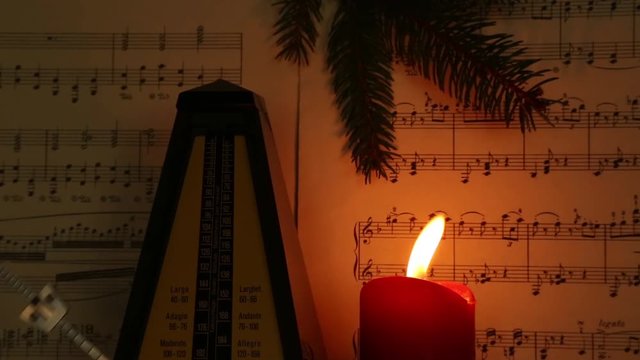 advent 1 candles and metronome
