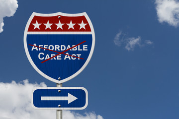 Repealing and replacing Affordable Care Act healthcare insurance - obrazy, fototapety, plakaty