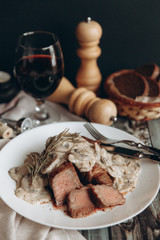 pork medallions with creamy mushroom sauce