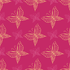 Seamless background with butterflyes