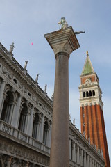 Fototapeta na wymiar View of Campanile in Venice, San Marco Piazza