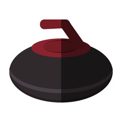 Curling icon. Winter sport hobby recreation equipment and activity theme. Isolated design. Vector illustration