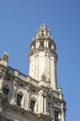 Fototapeta na wymiar Detail of Post and Telegraph building in Barcelona, Catalonia, Spain