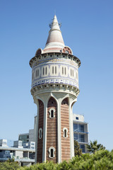 Fototapeta na wymiar Torre de las Aguas de Fenosa (Water Tower) closed to Hospital del Mar in Barcelona, Spain
