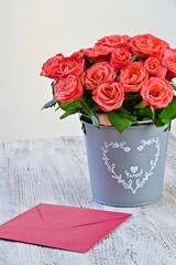 Red Rose Bouquet with card