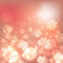 Orange christmas lights background