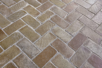 Old brown stone pavement background texture