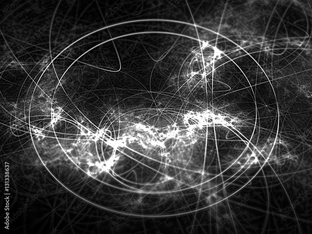 Wall mural technology disk - abstract digitally generated image