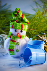 snowman on a white background