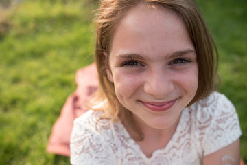 Fototapeta premium teenage girl smiling