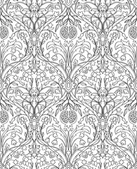 Foto op Canvas Floral pattern for wallpaper. © matorini_atelier