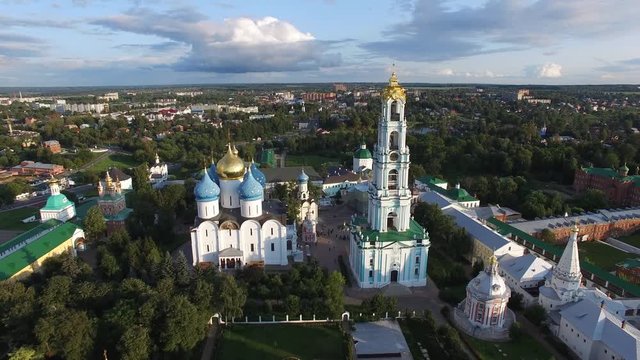 The Holy Trinity-St. Sergius Lavra. Sergiev Posad. Aerial view.