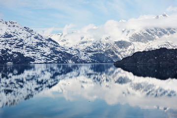 Approaching Johns Hopkins Inlet from Tarr Inlet, Glacier Bay National Park, Alaska