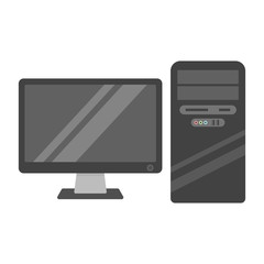 Desktop computer vector