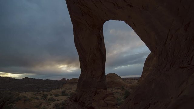 Sandstone Arch near Moab, Utah, U.S.A. and Arches National Park Timelapse