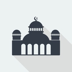mosque islamic muslim falt design icon