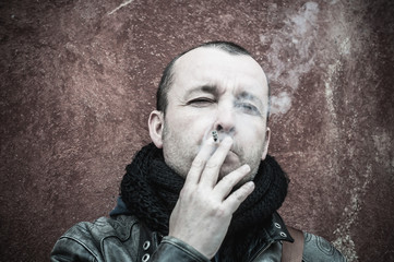 Fumeur en extérieur