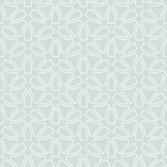 Seamless ornament. Modern geometric pattern with repeating elements. Light blue and white pattern