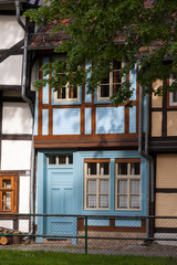 Fototapeta na wymiar historische Altstadt von Quedlinburg Fachwerkhäuser