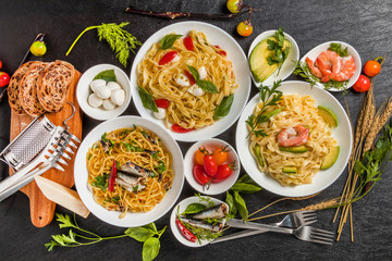 イタリア食材　生パスタ　 fresh pasta and Italian ingredients