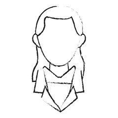 Businesswoman icon. Management corporate job and leader theme. Isolated design. Vector illustration