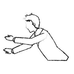 Businessman icon. Management corporate job and leader theme. Isolated design. Vector illustration