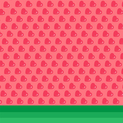 Background with pink hearts - vector background
