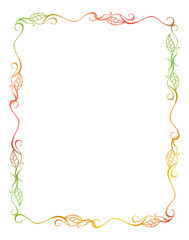 Abstract silhouette floral frame.