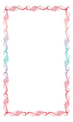 Abstract silhouette floral frame.