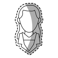 Businesswoman icon. Management corporate job and leader theme. Isolated design. Vector illustration