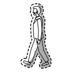 Businessman icon. Management corporate job and leader theme. Isolated design. Vector illustration