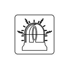 Alarm icon. Insurance security protection and safety theme. Isolated design. Vector illustration