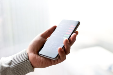mobile phone in man's hand