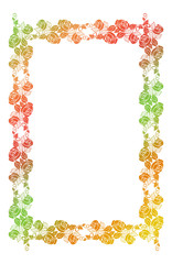 Beautiful frame with roses silhouettes.