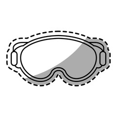 Glasses icon. Winter cloth warm fashion and cold theme. Isolated design. Vector illustration