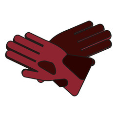 Glove icon. Winter cloth warm fashion and cold theme. Isolated design. Vector illustration