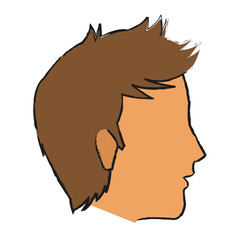 Man icon. Male avatar person people and human theme. Isolated design. Vector illustration