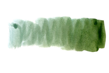 Naklejka premium Green background. The gradient transition of color from rich green to light green. Design elements. Painting. Grunge colorful background on watercolor paper.