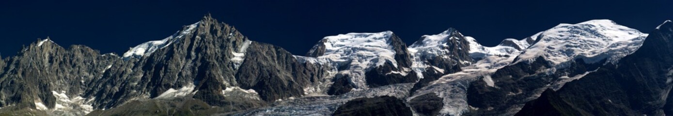 Panele Szklane  Panorama masywu Mont Blanc