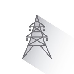 energy tower structure icon over white background. vector illustration