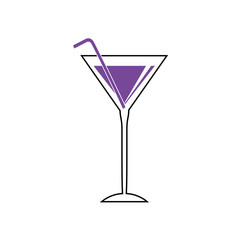 Cocktail glass cup icon vector illustration graphic design