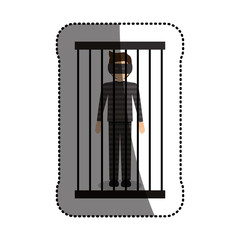 Obraz premium Guilty icon. Law justice legal judgment and crime theme. Isolated design. Vector illustration