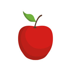 Red apple fruit icon vector illustration graphic design