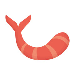 Delicious shrimp seafood icon vector illustration graphic design