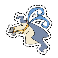 Circus horse icon. Carnival fair entertainment and performance theme. Isolated design. Vector illustration