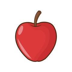 Apple fruit icon. Organic healthy and fresh food theme. Isolated design. Vector illustration
