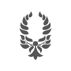 Abstract foliate element.  Deciduous ornament. Pattern.