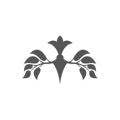 Abstract foliate element.  Deciduous ornament. Pattern.