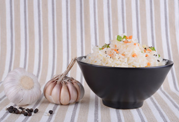 Fried rice with garlic butter