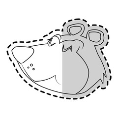 Circus bear icon. Carnival fair entertainment and performance theme. Isolated design. Vector illustration